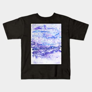 Snowy Winter Clouds Watercolor Kids T-Shirt